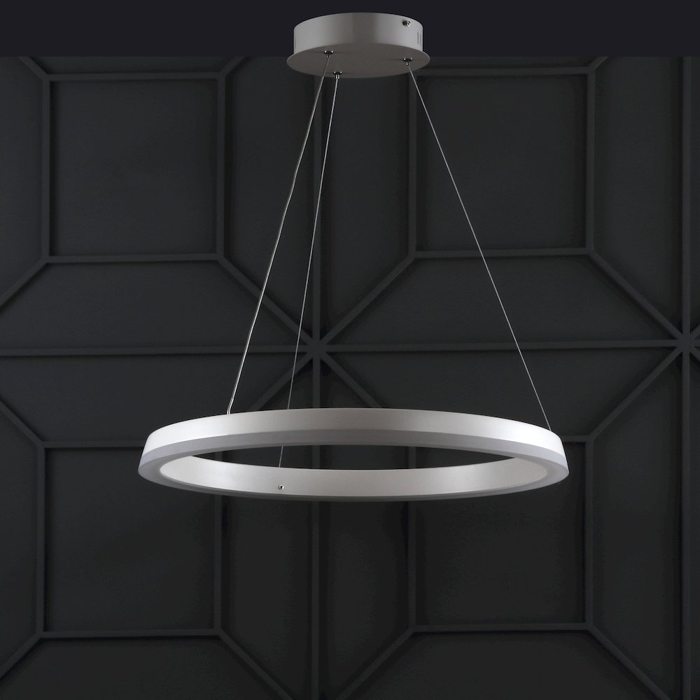 Baxter Modern Contemporary Aluminum Integrated Led Hoop Pendant. Picture 8