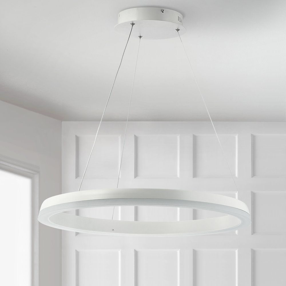 Baxter Modern Contemporary Aluminum Integrated Led Hoop Pendant. Picture 10