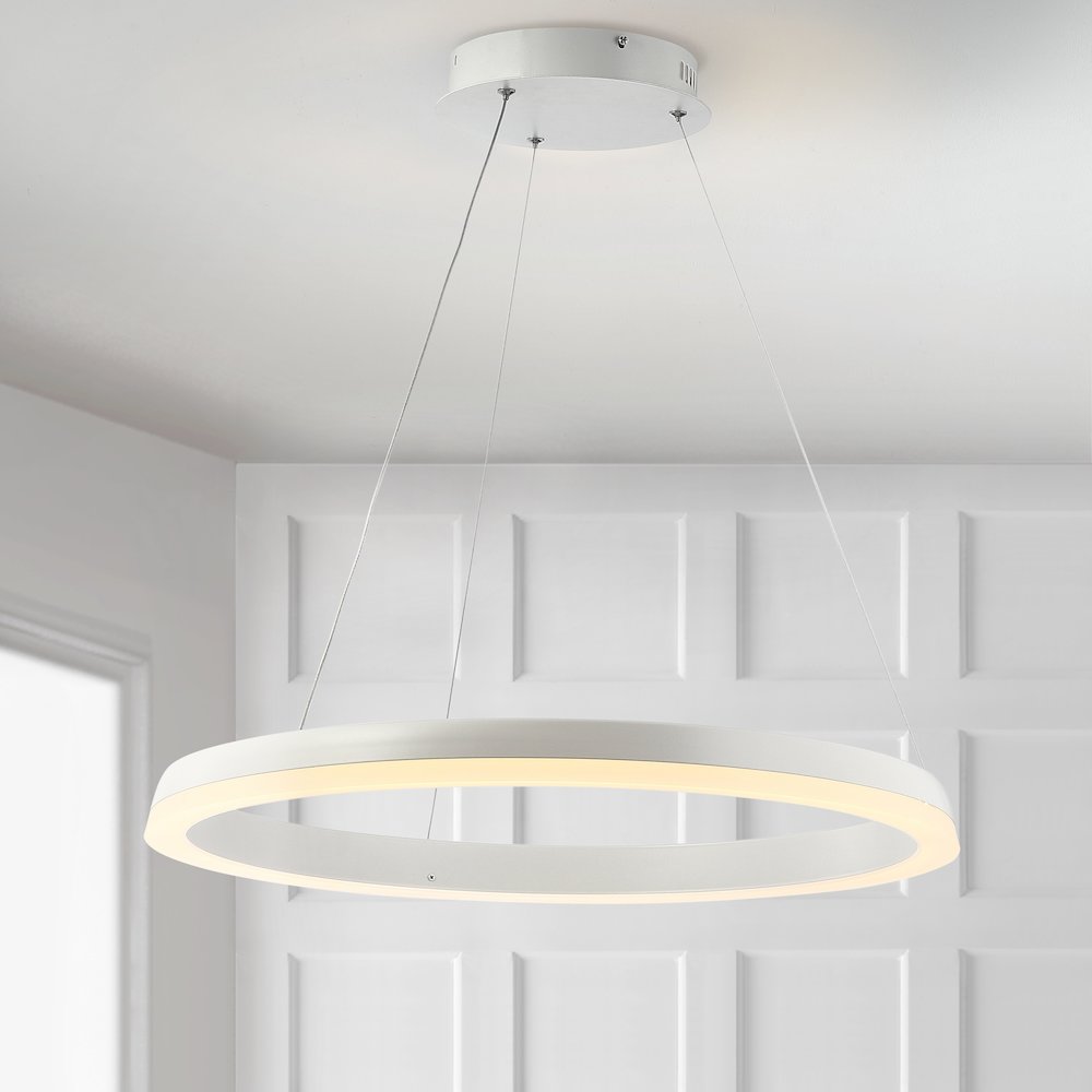 Baxter Modern Contemporary Aluminum Integrated Led Hoop Pendant. Picture 9