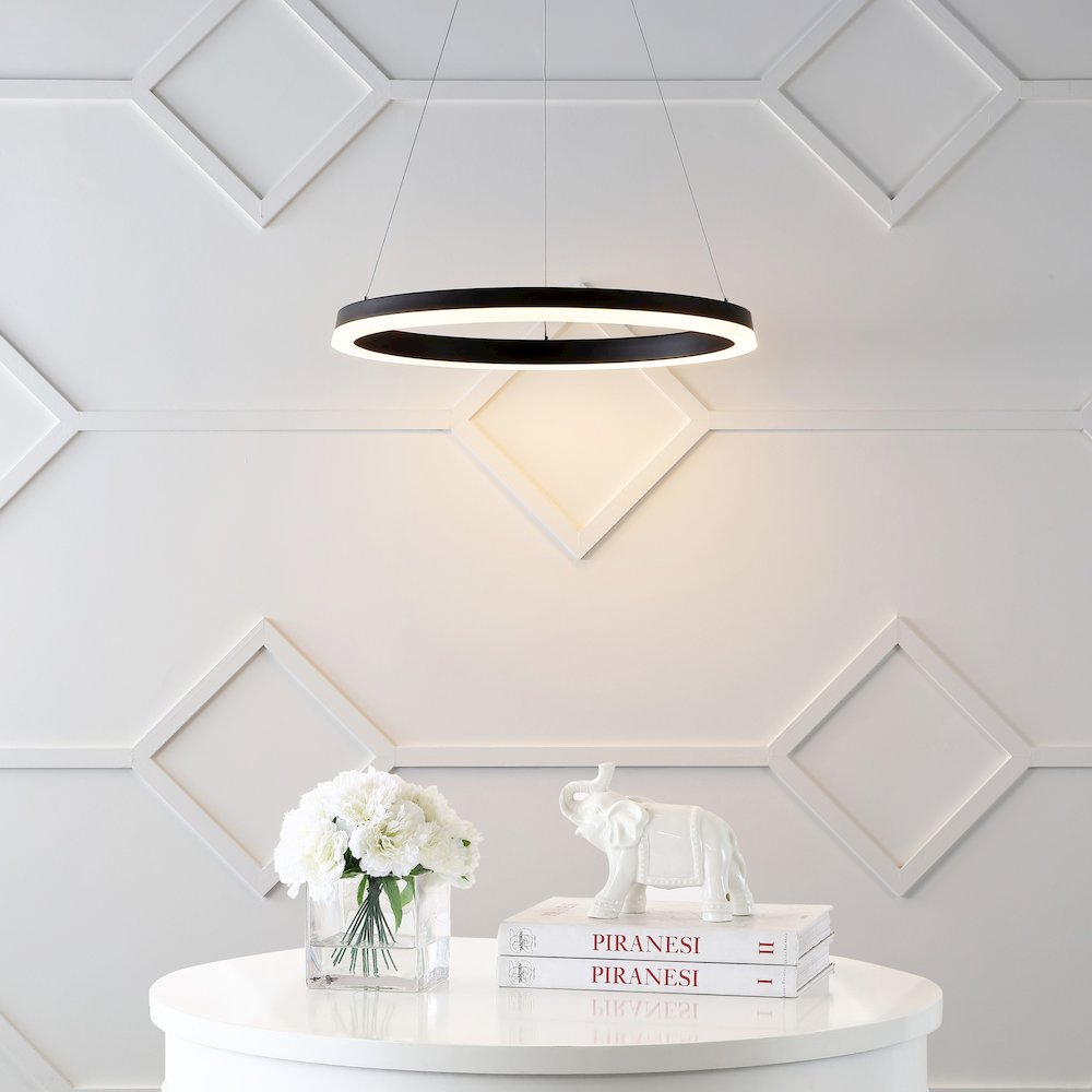 Baxter Modern Contemporary Aluminum Integrated Led Hoop Pendant. Picture 4