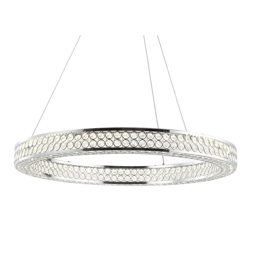 Benton Round Integrated Led Crystal/Metal Pendant. Picture 11