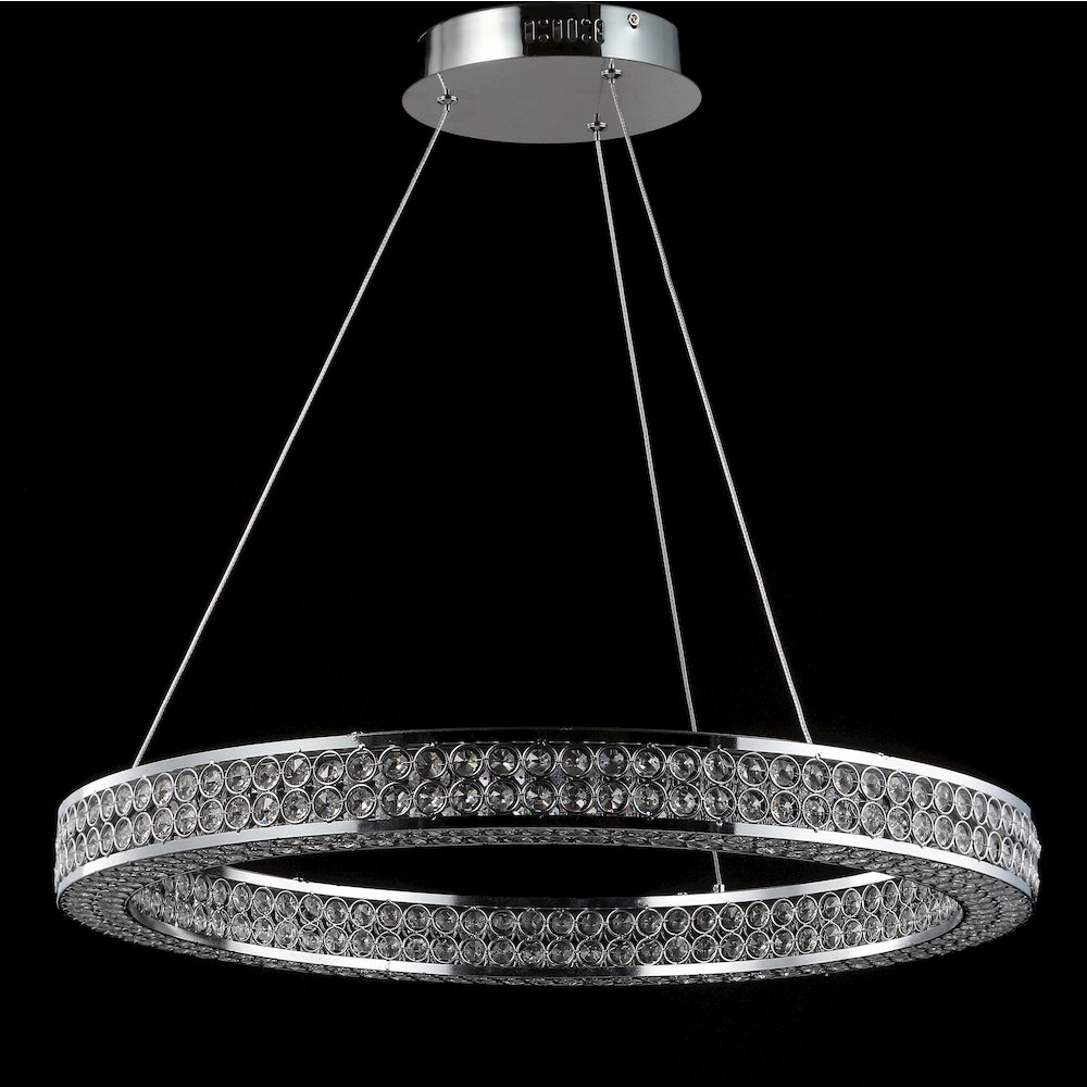 Benton Round Integrated Led Crystal/Metal Pendant. Picture 4