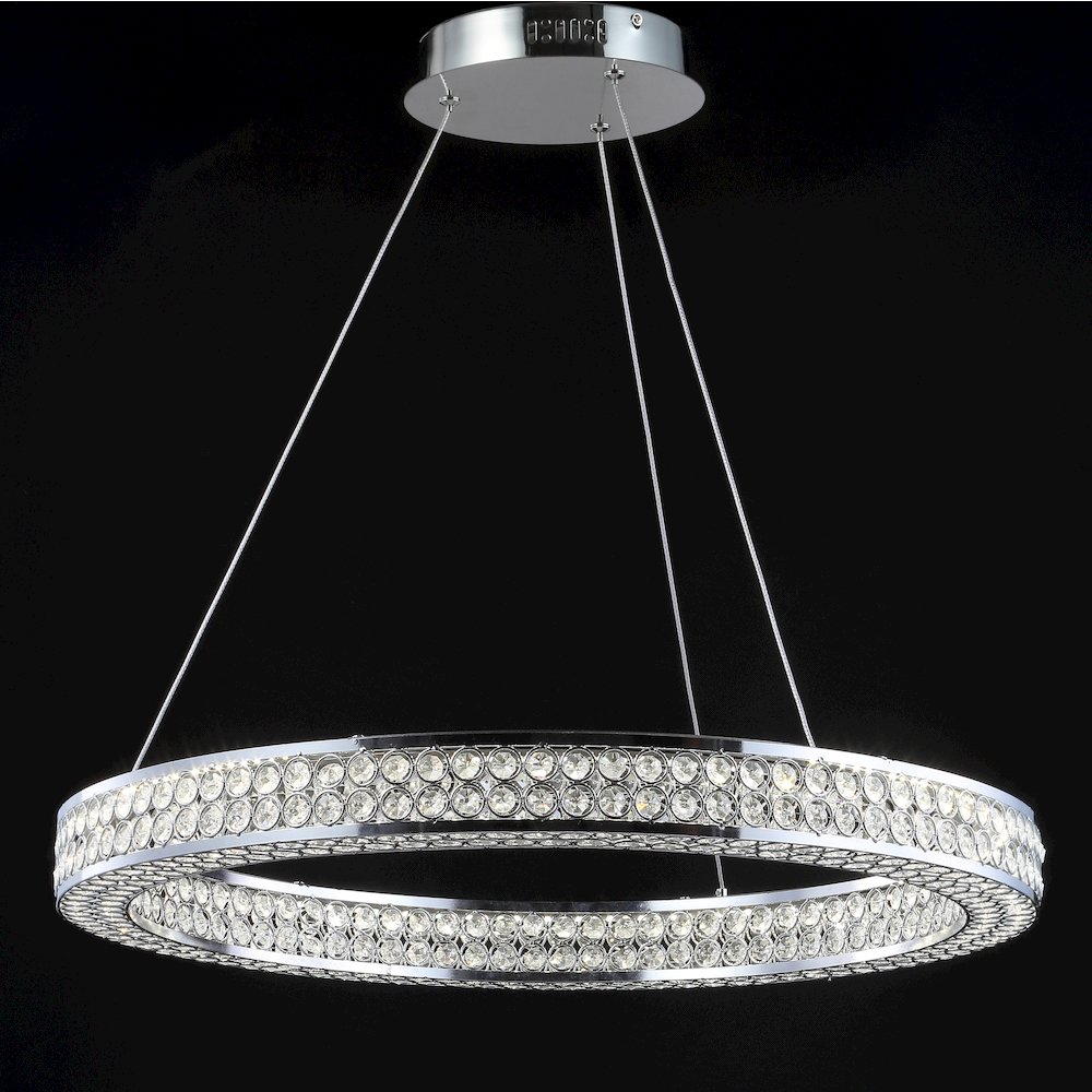 Benton Round Integrated Led Crystal/Metal Pendant. Picture 3