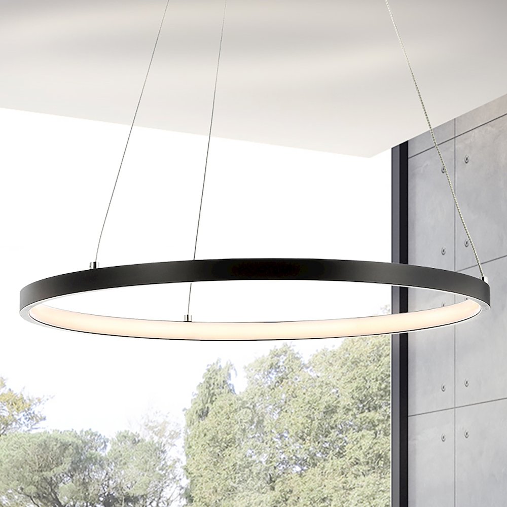 Brice Modern Contemporary Iron Integrated Led Pendant. Picture 12