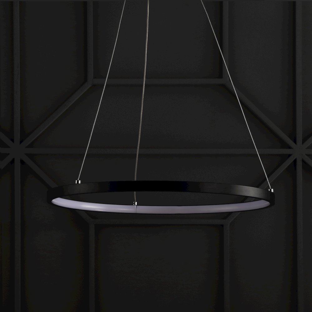 Brice Modern Contemporary Iron Integrated Led Pendant. Picture 8