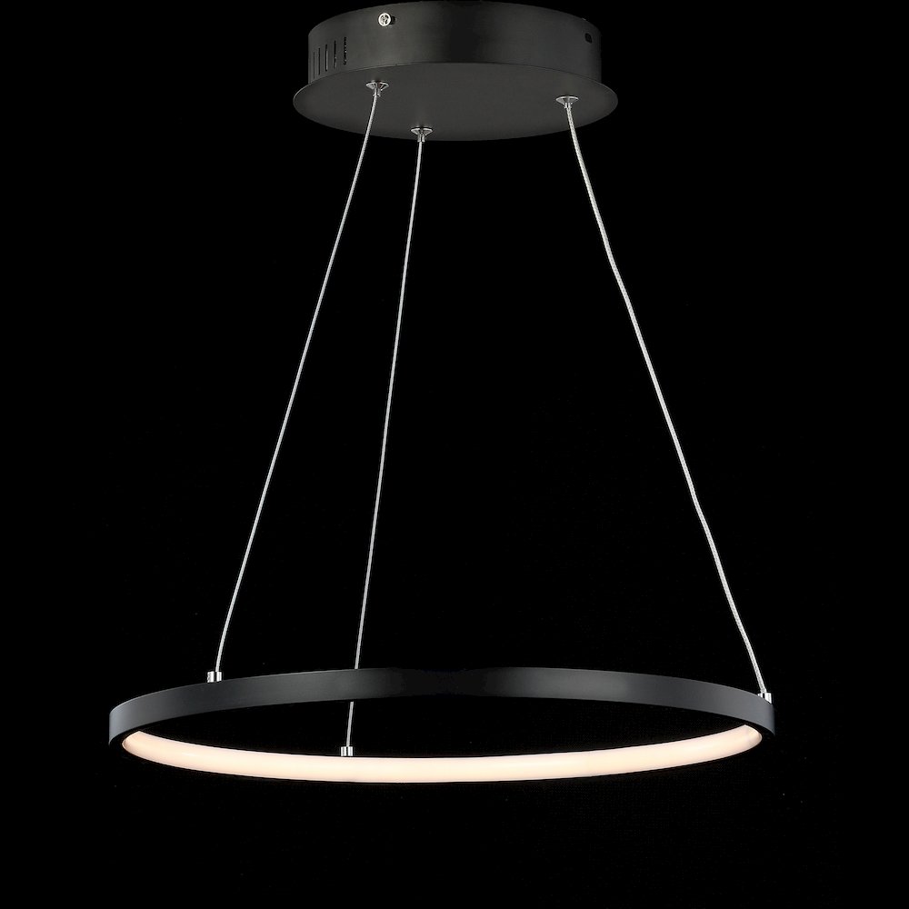 Brice Modern Contemporary Iron Integrated Led Pendant. Picture 3