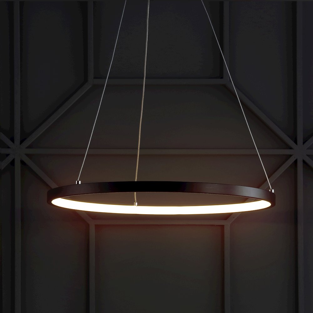 Brice Modern Contemporary Iron Integrated Led Pendant. Picture 7