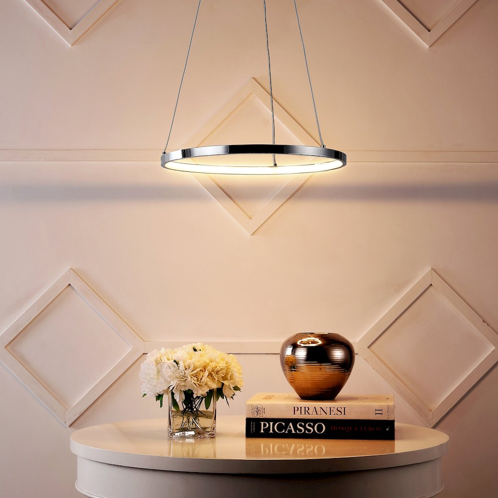 Brice Modern Contemporary Iron Integrated Led Pendant. Picture 6