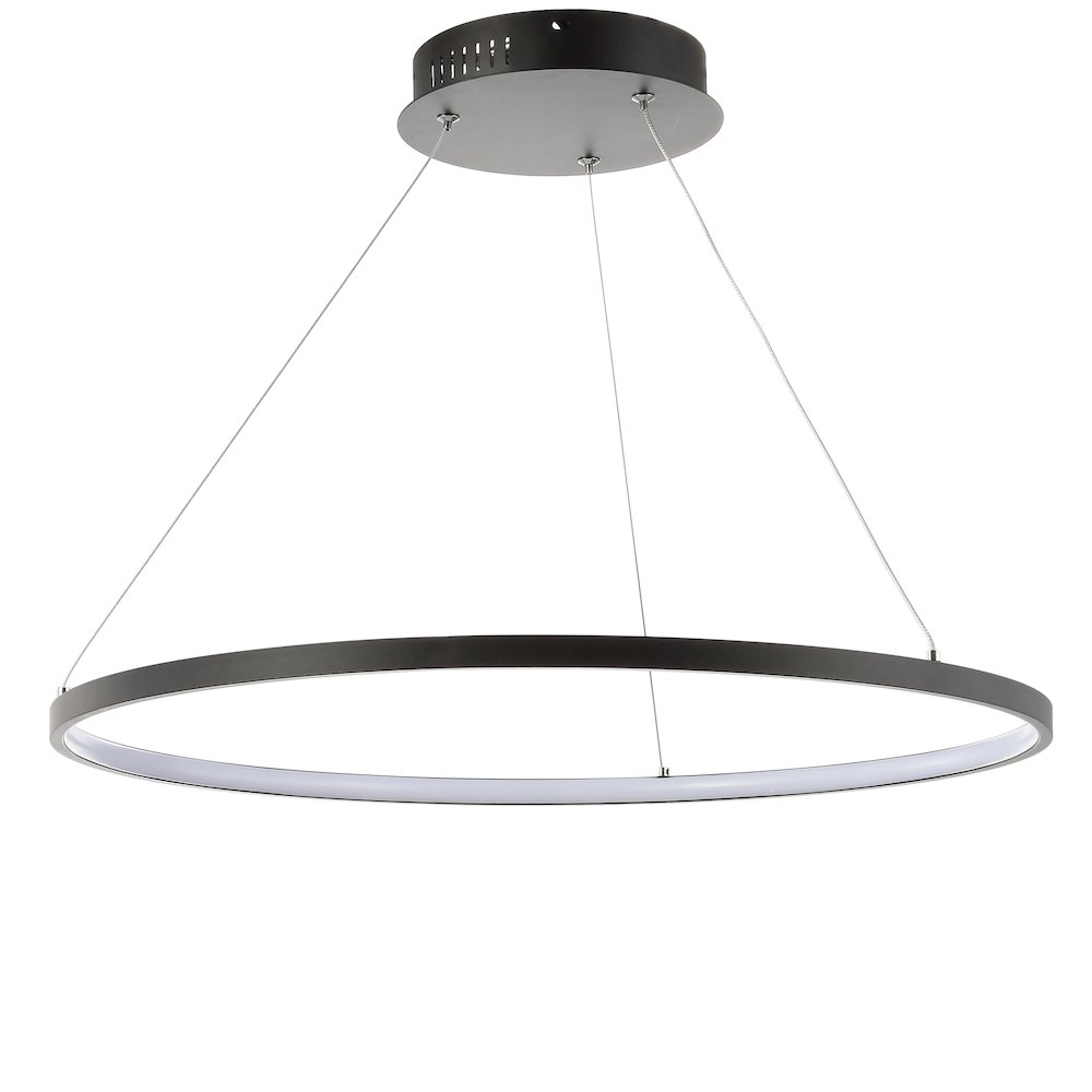 Brice Modern Contemporary Iron Integrated Led Pendant. Picture 2