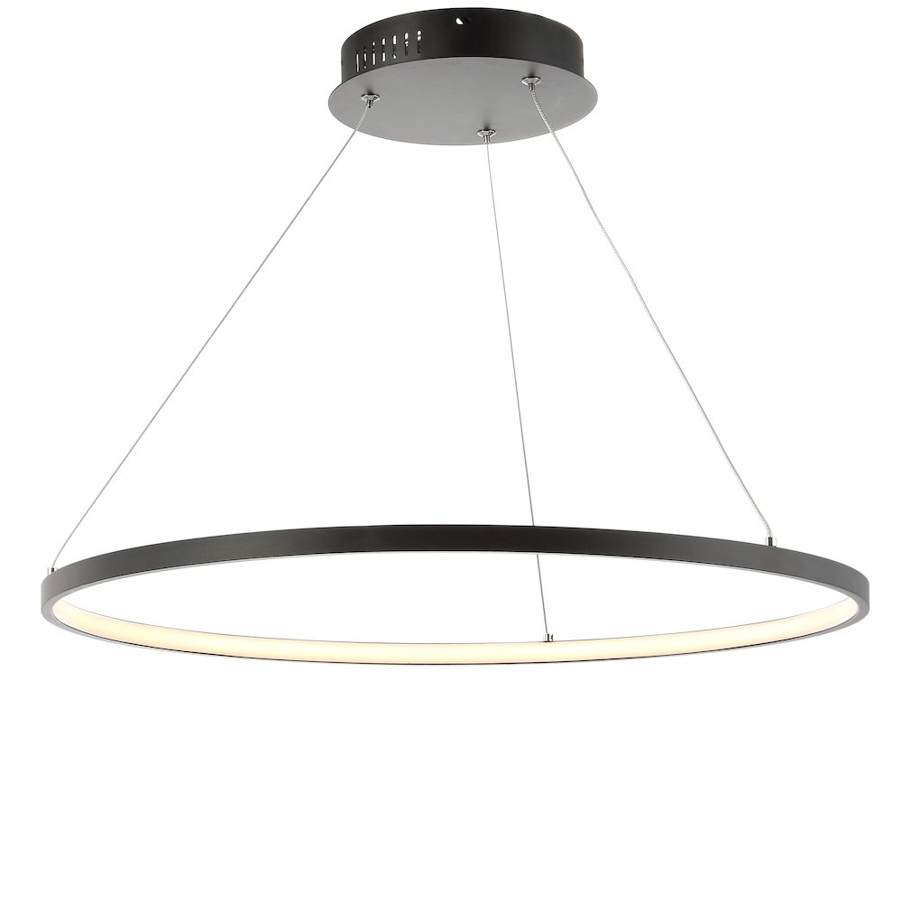 Brice Modern Contemporary Iron Integrated Led Pendant. Picture 1