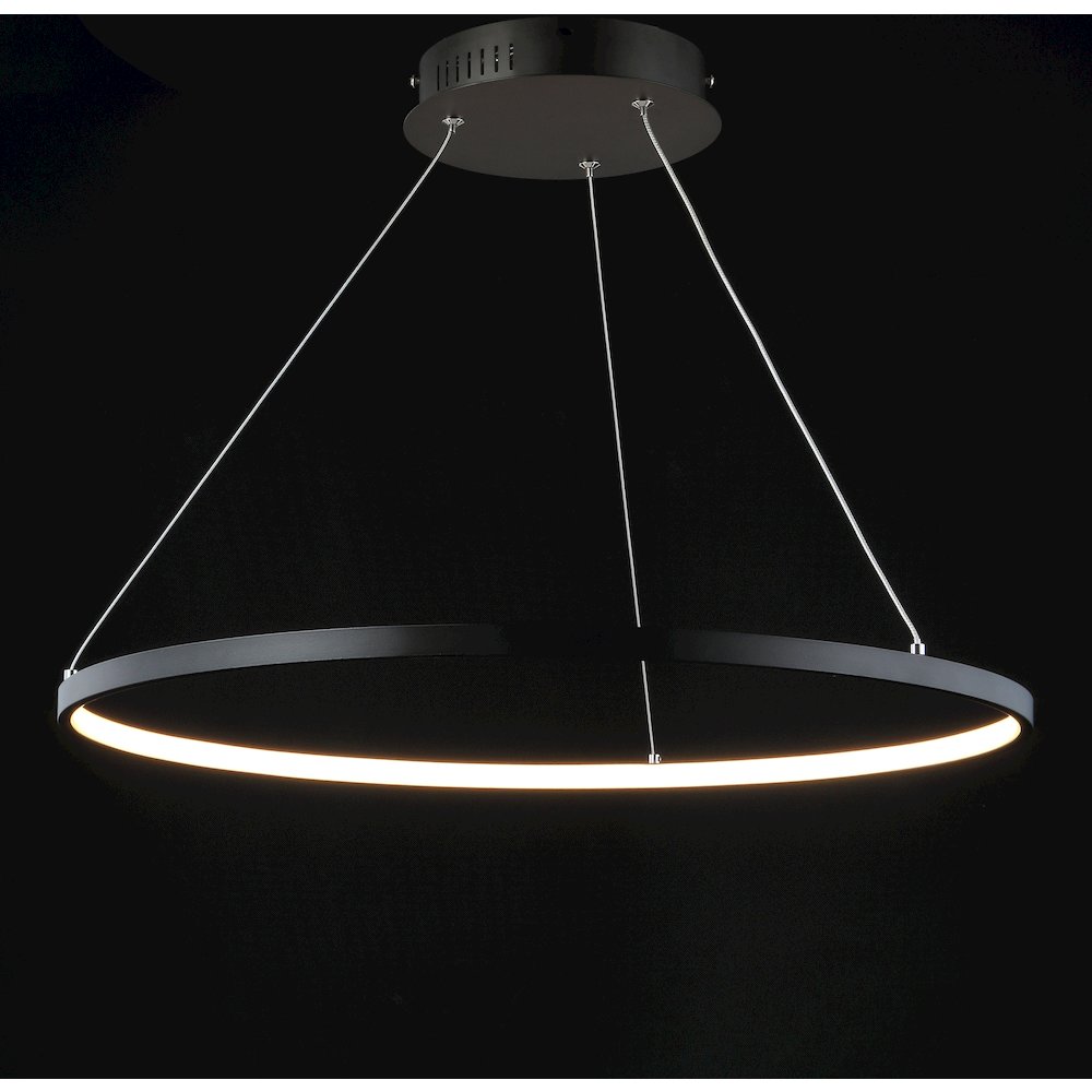 Brice Modern Contemporary Iron Integrated Led Pendant. Picture 3