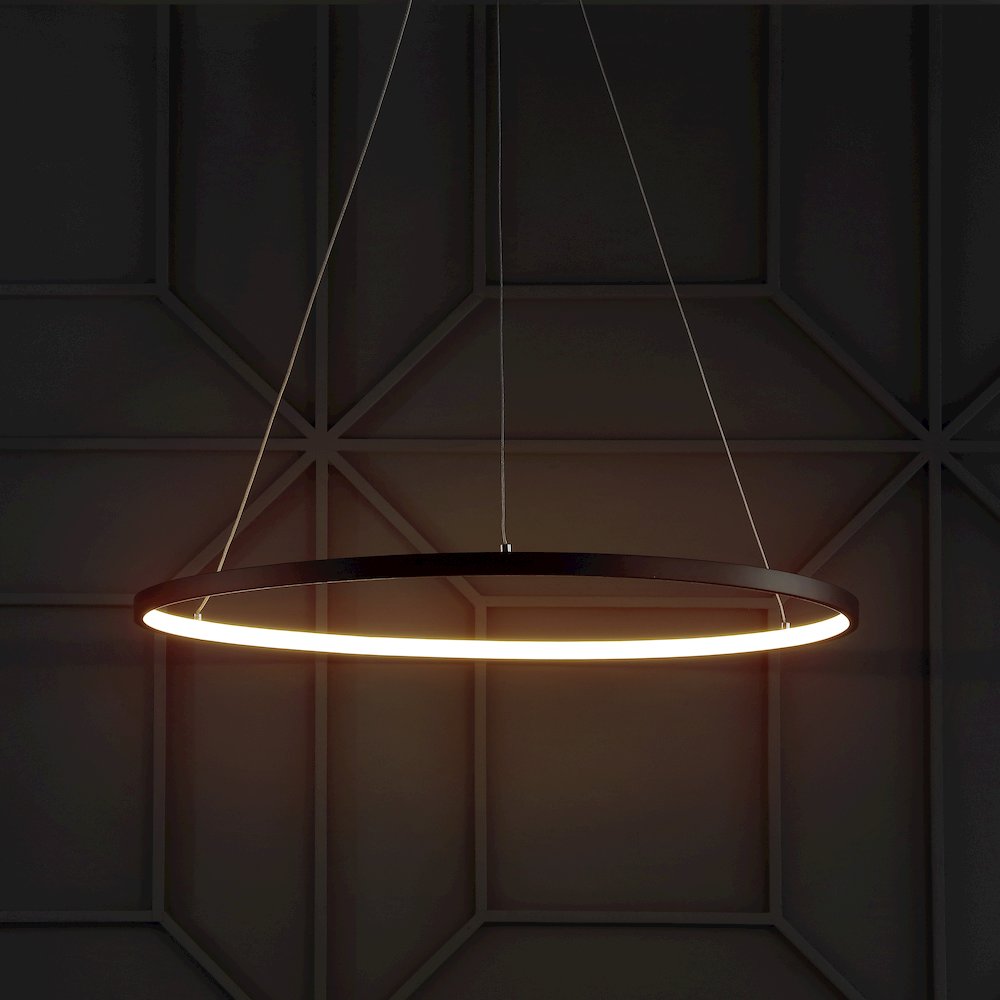 Brice Modern Contemporary Iron Integrated Led Pendant. Picture 7