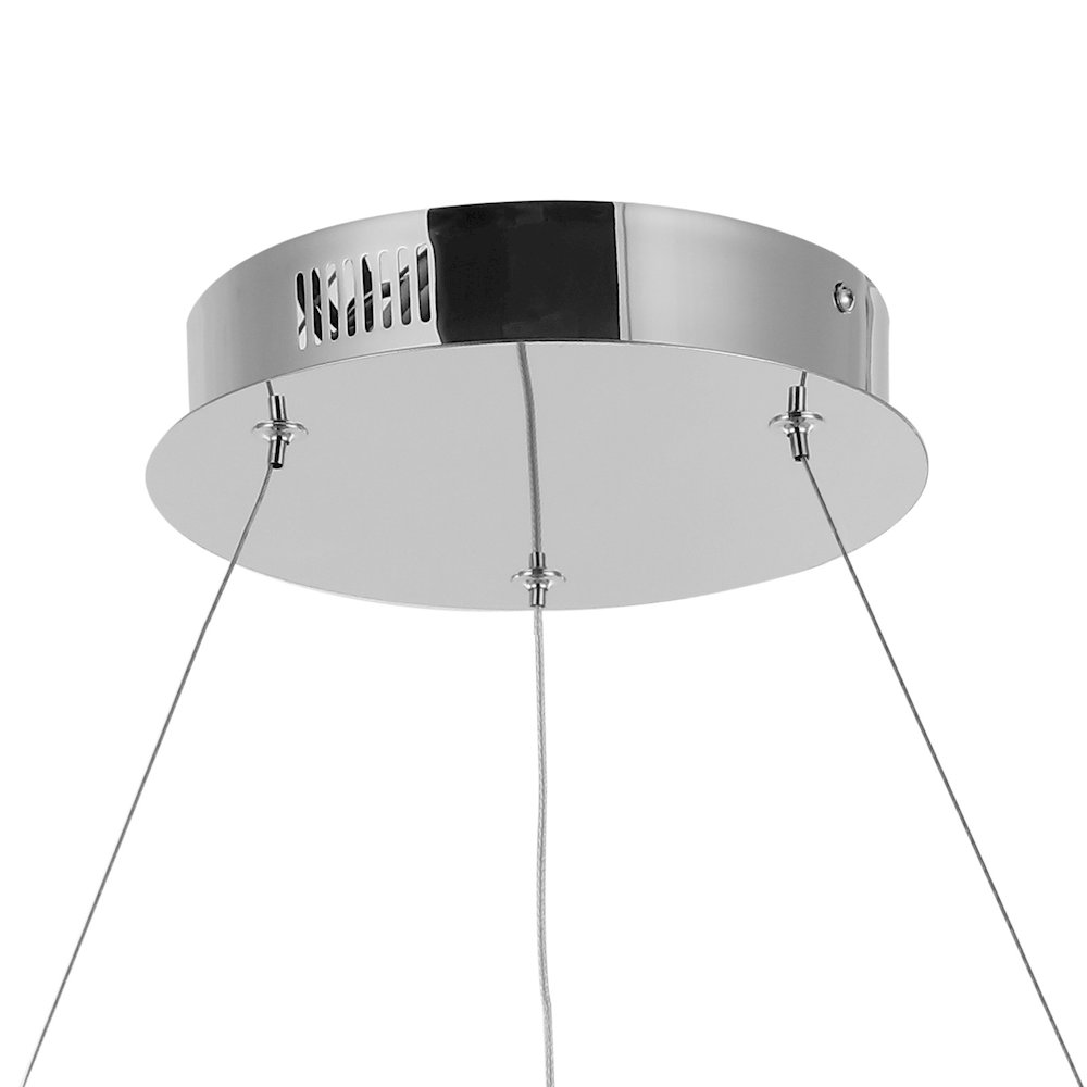 Brice Modern Contemporary Iron Integrated LED Pendant. Picture 3
