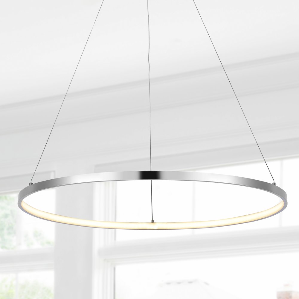 Brice Modern Contemporary Iron Integrated LED Pendant. Picture 11