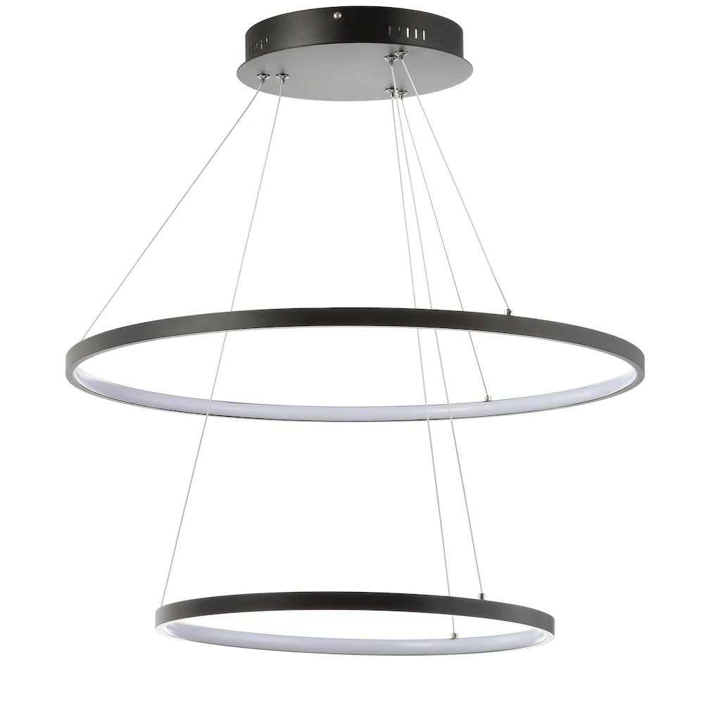 Brice Modern Contemporary Iron Integrated Led Pendant. Picture 2