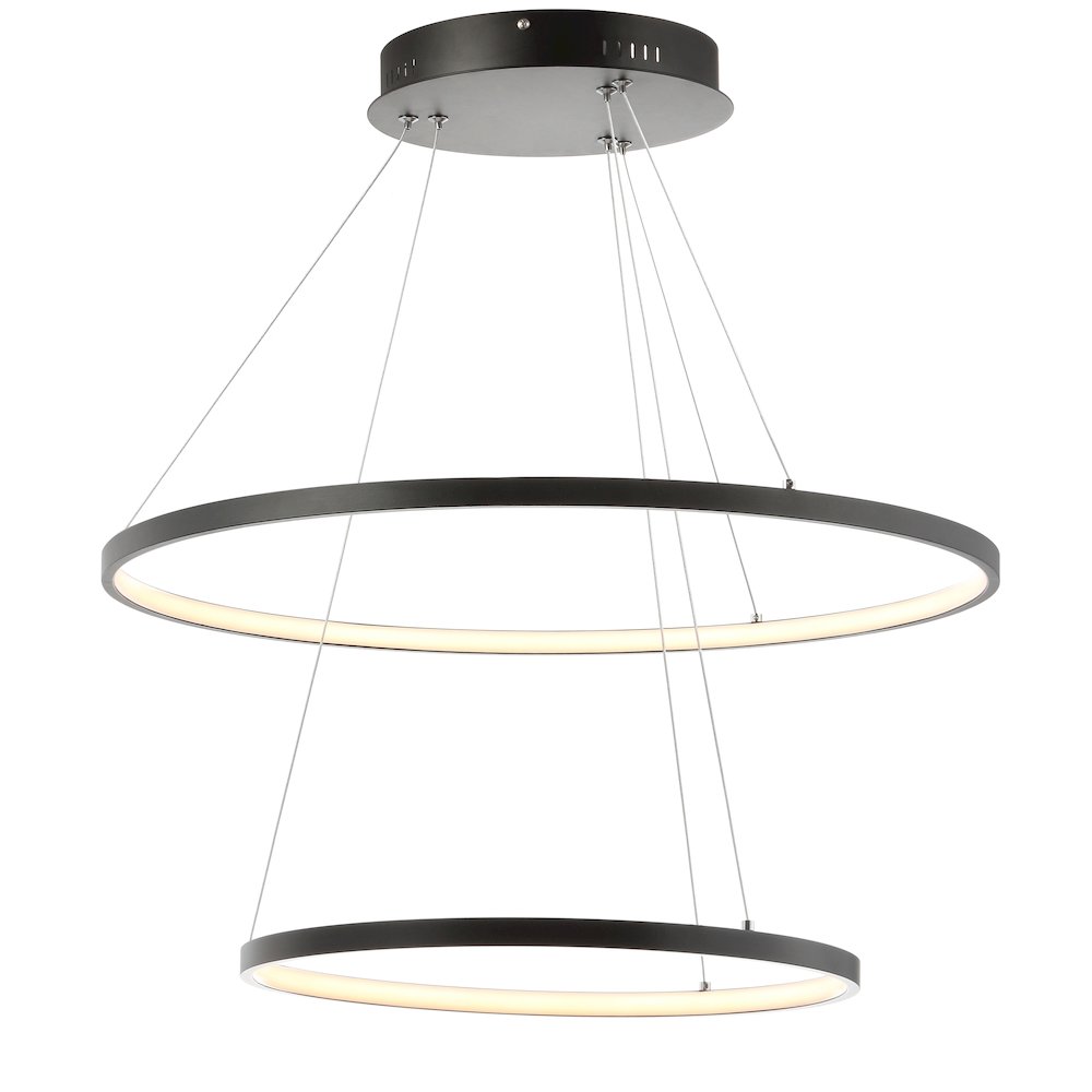 Brice Modern Contemporary Iron Integrated Led Pendant. Picture 1