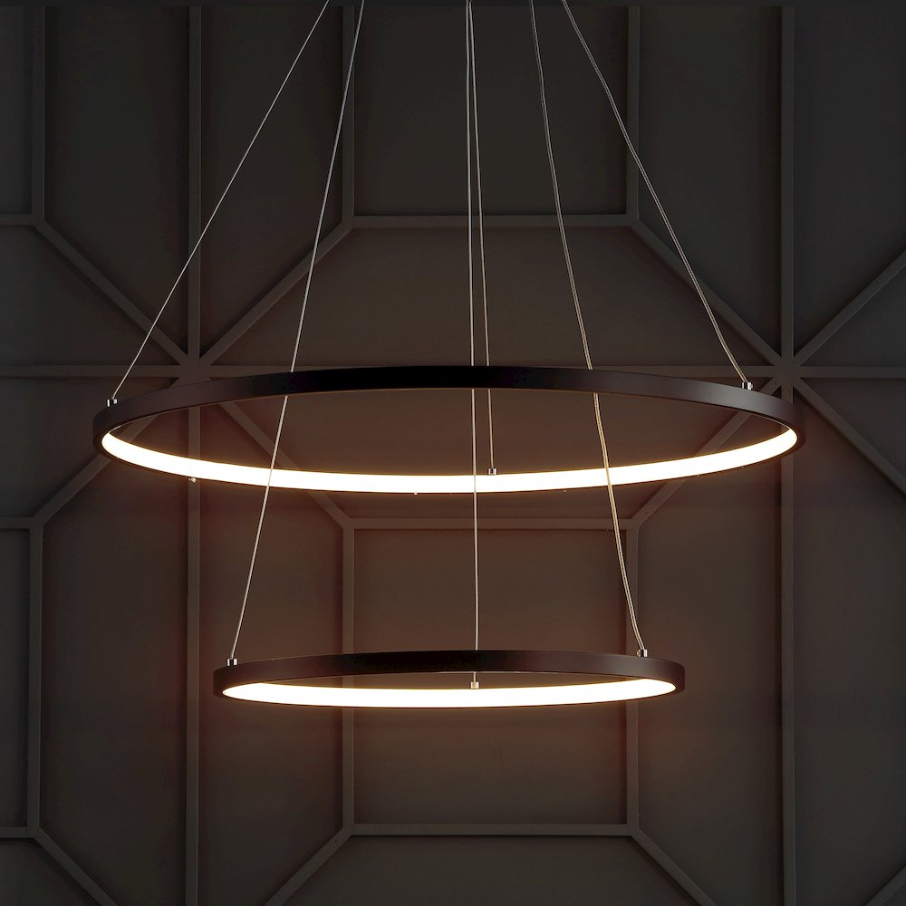 Brice Modern Contemporary Iron Integrated Led Pendant. Picture 7