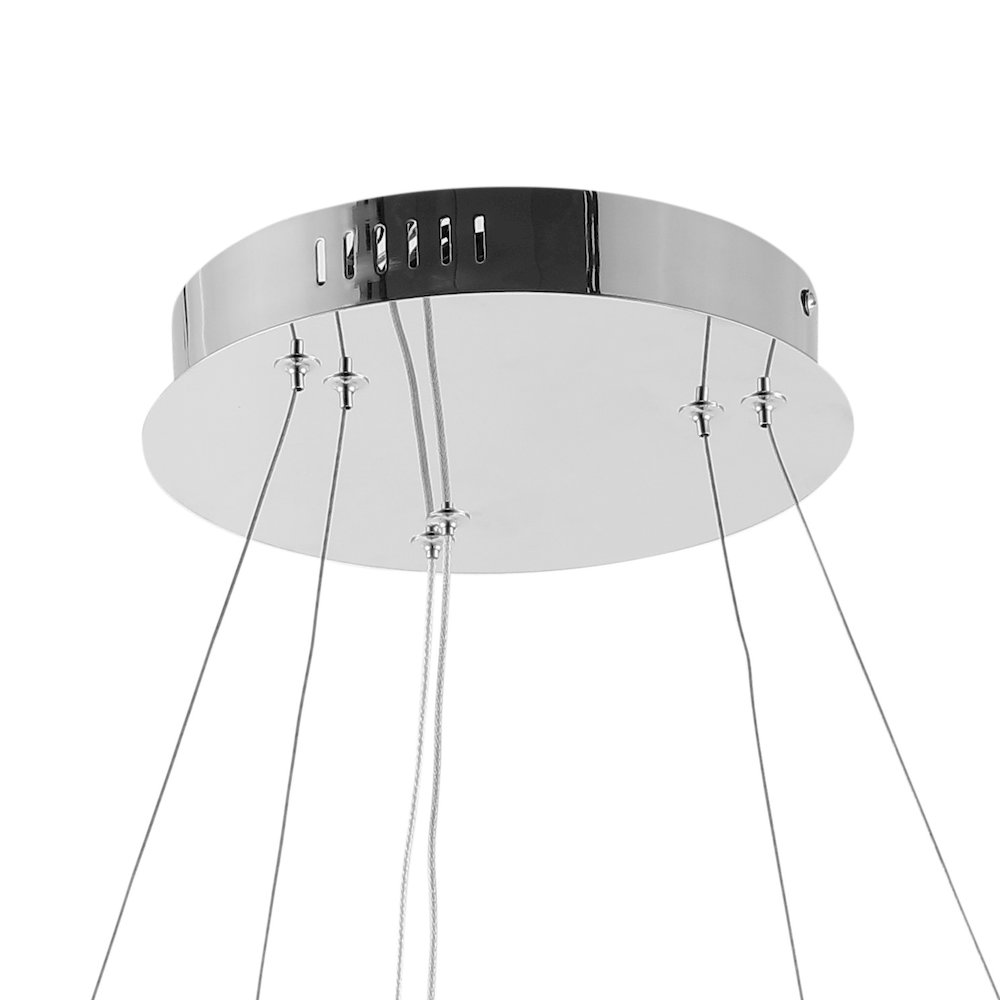 Brice Modern Contemporary Iron Integrated LED Pendant. Picture 3