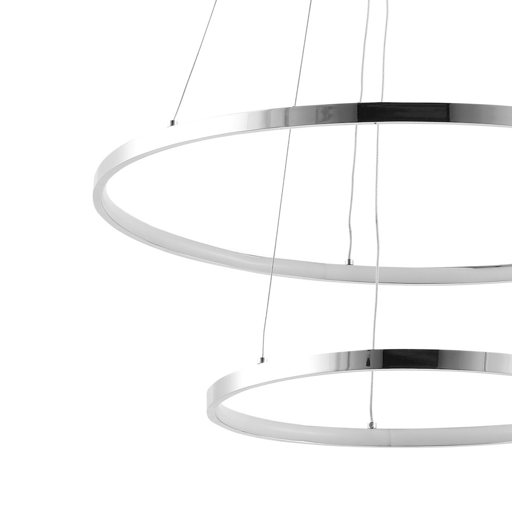 Brice Modern Contemporary Iron Integrated LED Pendant. Picture 2