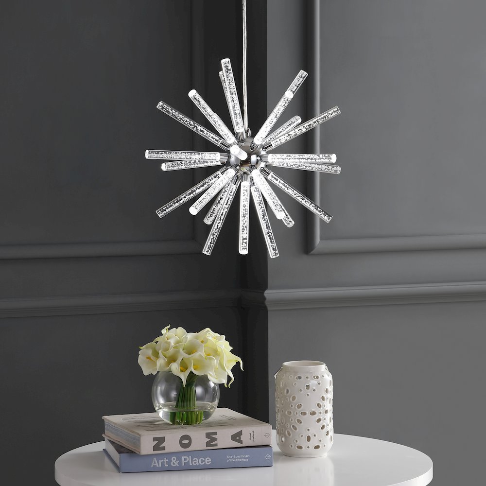 Soyuz Adjustable Integrated Led Starburst Metala/Crylic Pendant. Picture 11