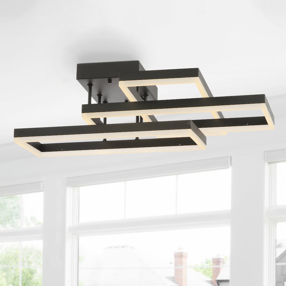 Turing Geometric Integrated Led Metal Flush Mount. Picture 8