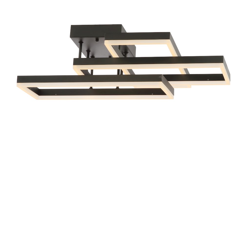Turing Geometric Integrated Led Metal Flush Mount. Picture 1