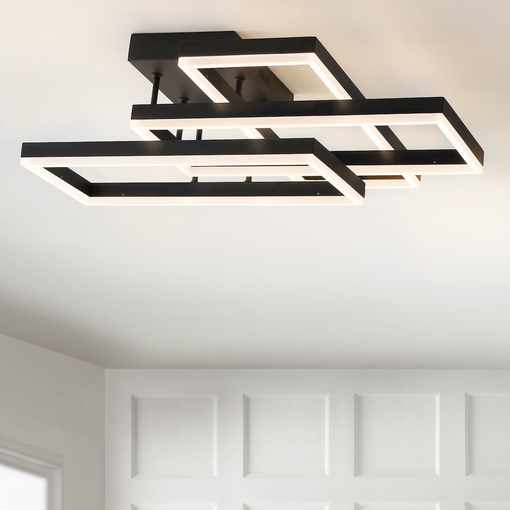 Turing Geometric Integrated Led Metal Flush Mount. Picture 6
