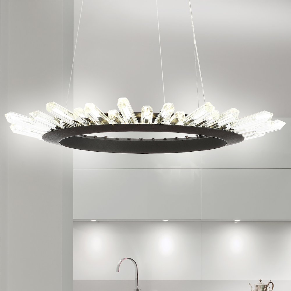 Elsa Adjustable Integrated Led Modern Crystal Pendant. Picture 14