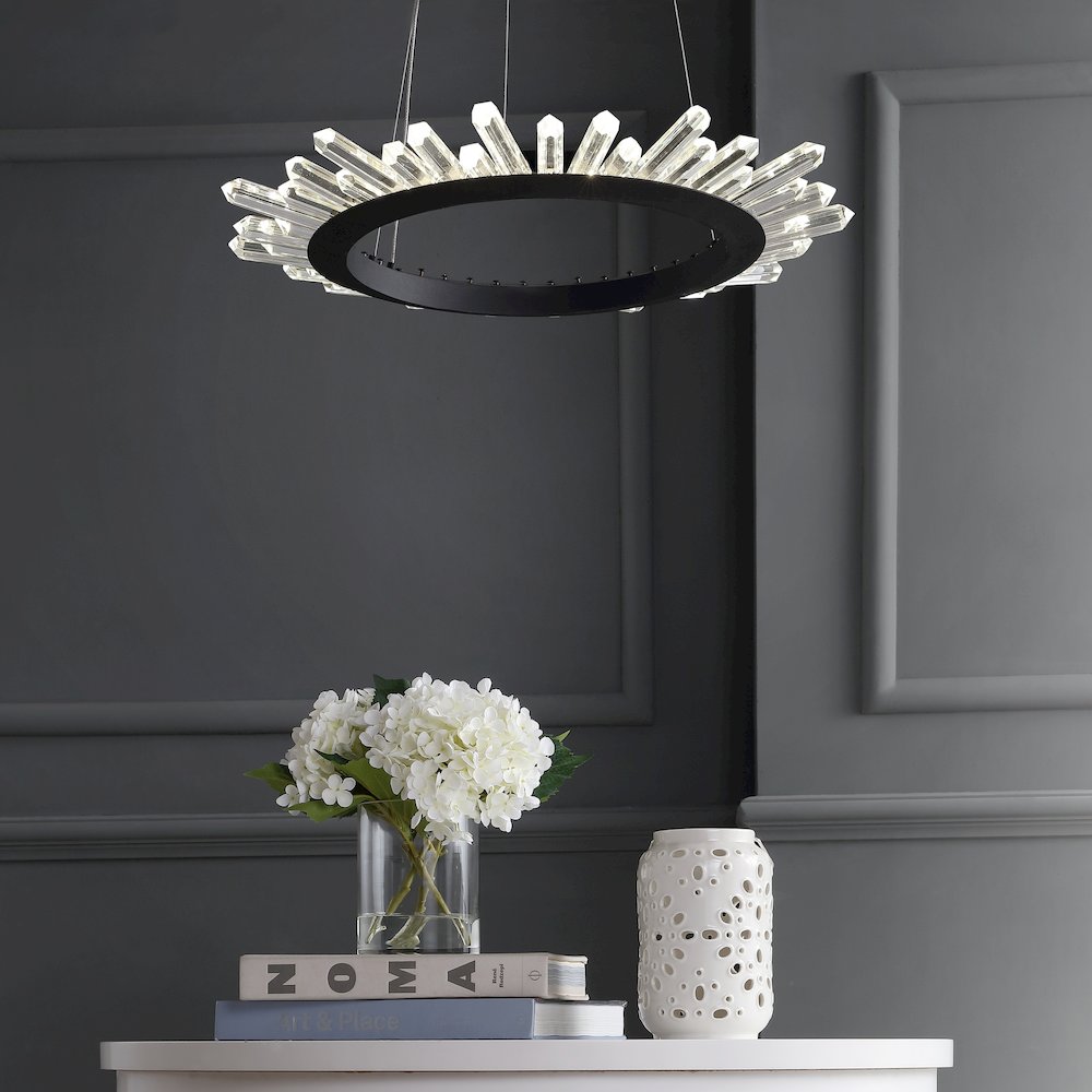 Elsa Adjustable Integrated Led Modern Crystal Pendant. Picture 11
