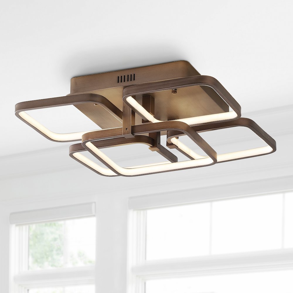 Sebastian Integrated Led Metal Flush Mount Ceiling Light. Picture 7