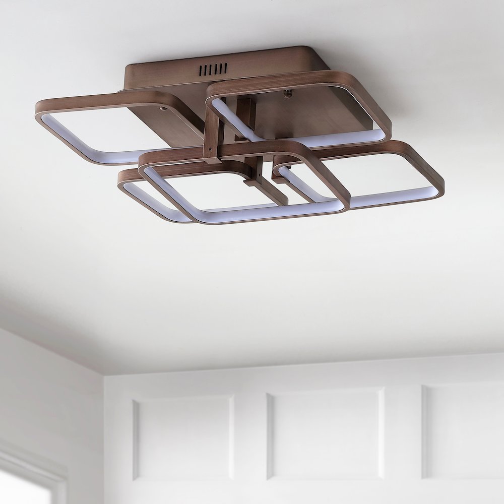 Sebastian Integrated Led Metal Flush Mount Ceiling Light. Picture 5