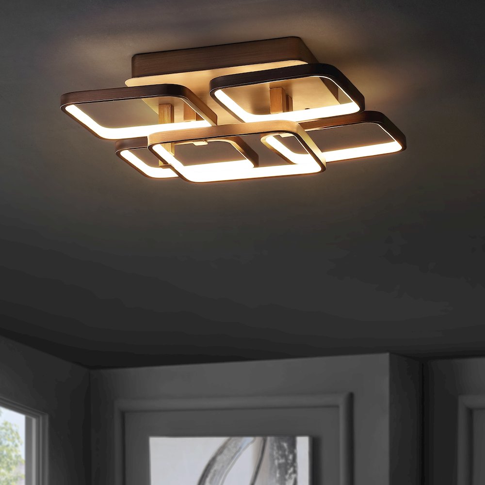 Sebastian Integrated Led Metal Flush Mount Ceiling Light. Picture 4