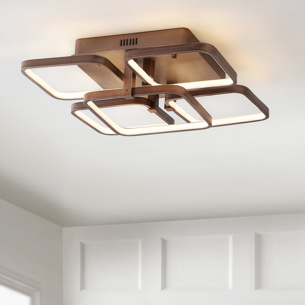 Sebastian Integrated Led Metal Flush Mount Ceiling Light. Picture 6