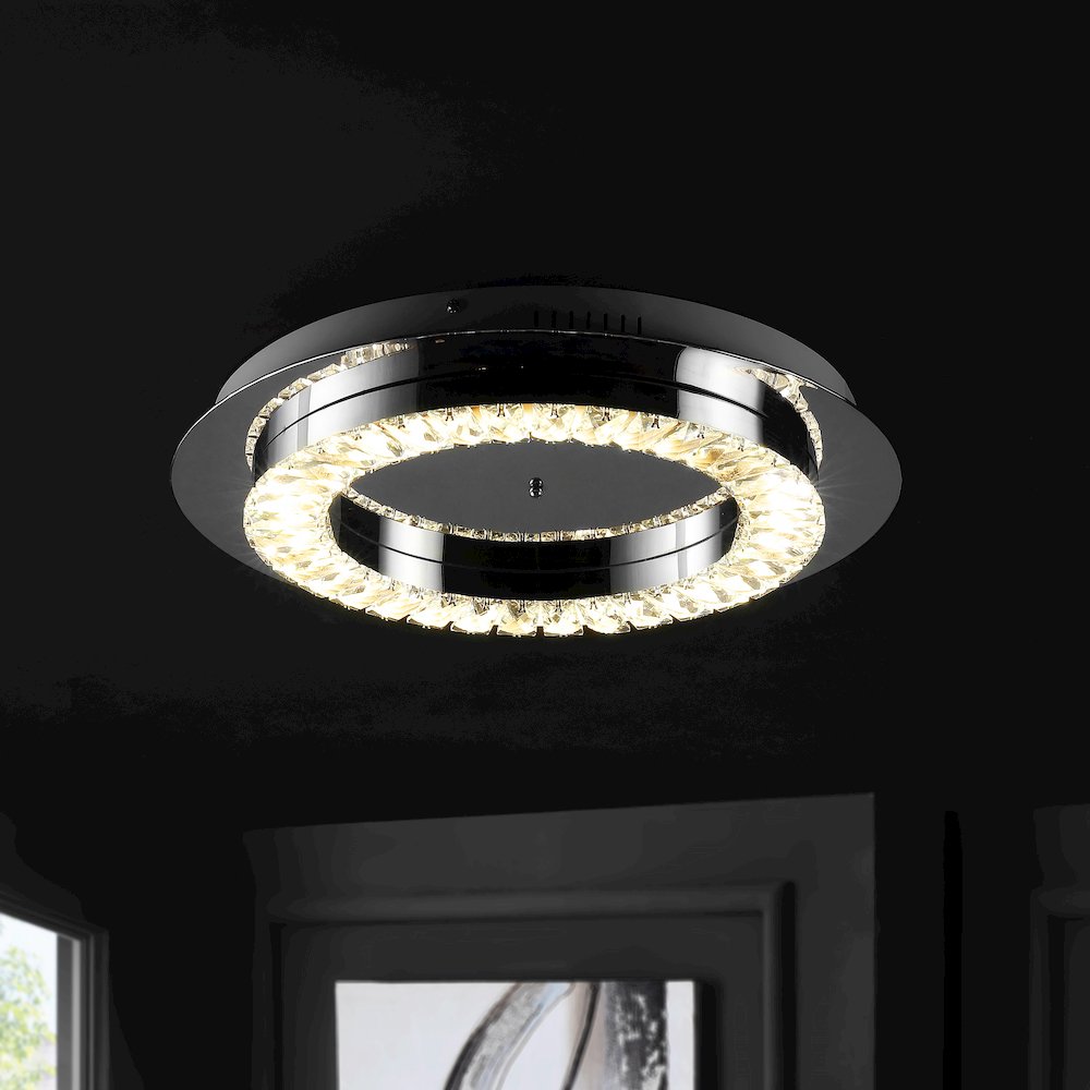 Cristal Integrated Ironcrystal Glam Led Flush Mount. Picture 4