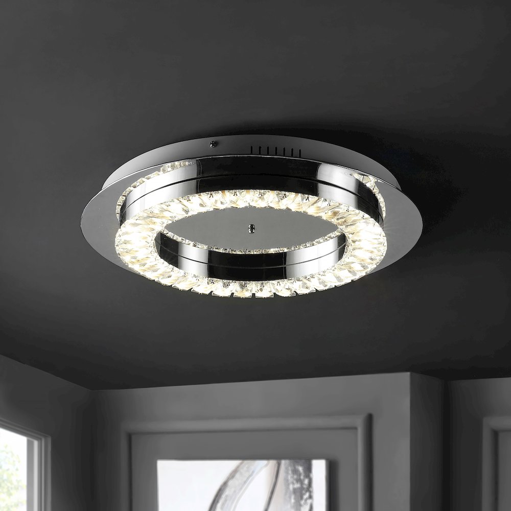 Cristal Integrated Ironcrystal Glam Led Flush Mount. Picture 5