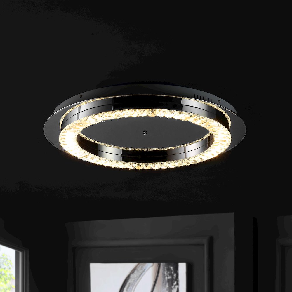 Cristal Integrated Ironcrystal Glam Led Flush Mount. Picture 4