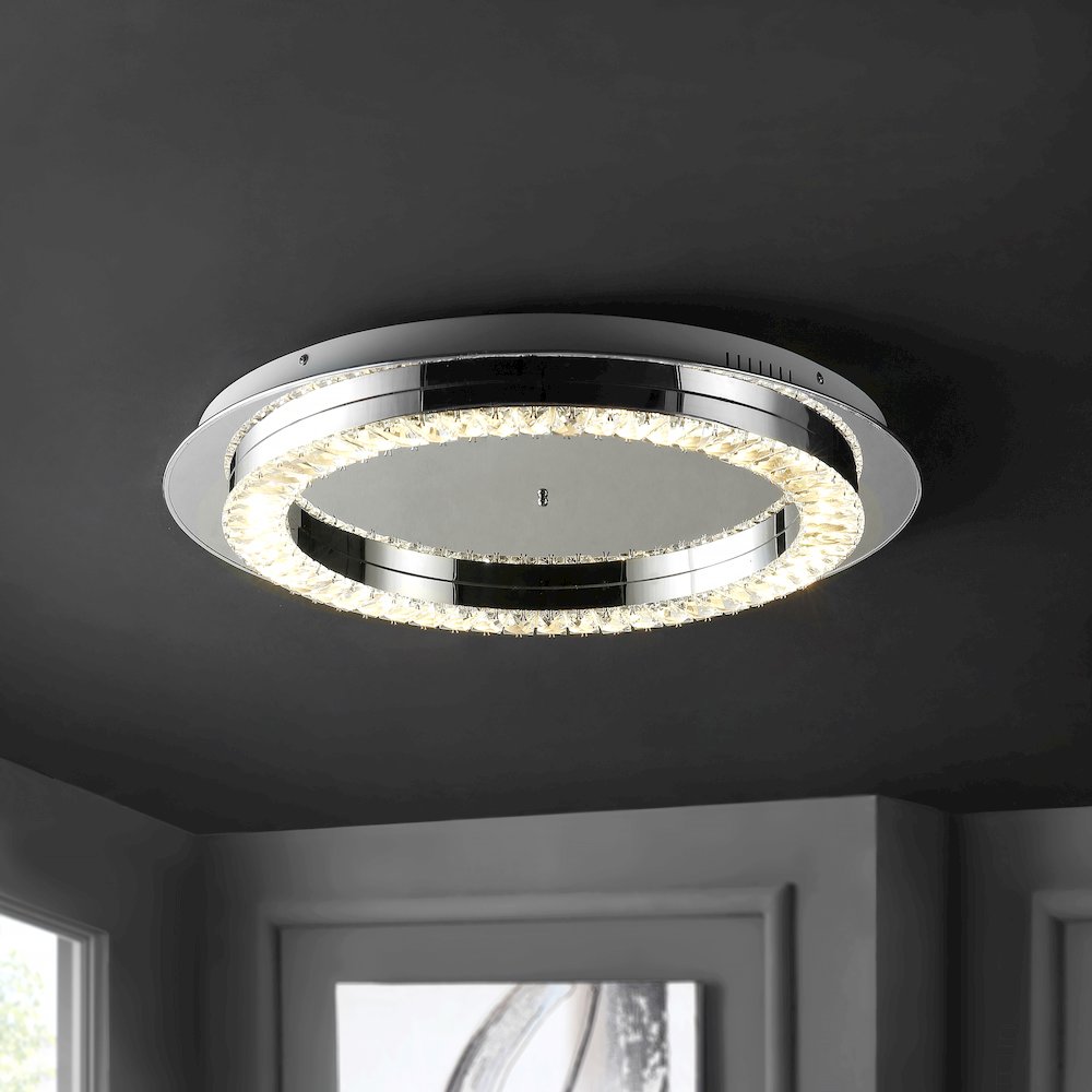 Cristal Integrated Ironcrystal Glam Led Flush Mount. Picture 5