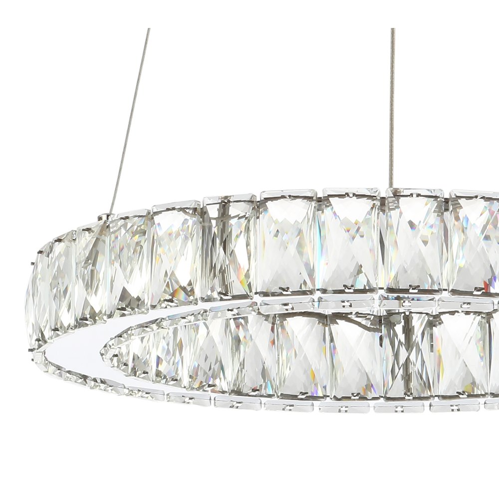 Reese Adjustable Integrated Led Metal/Crystal Pendant Pendant. Picture 5