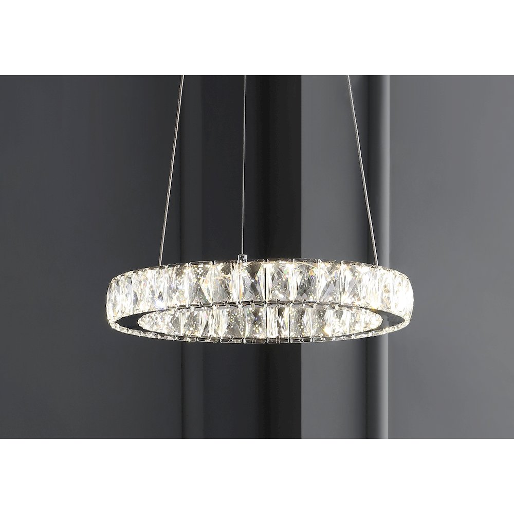 Reese Adjustable Integrated Led Metal/Crystal Pendant Pendant. Picture 14