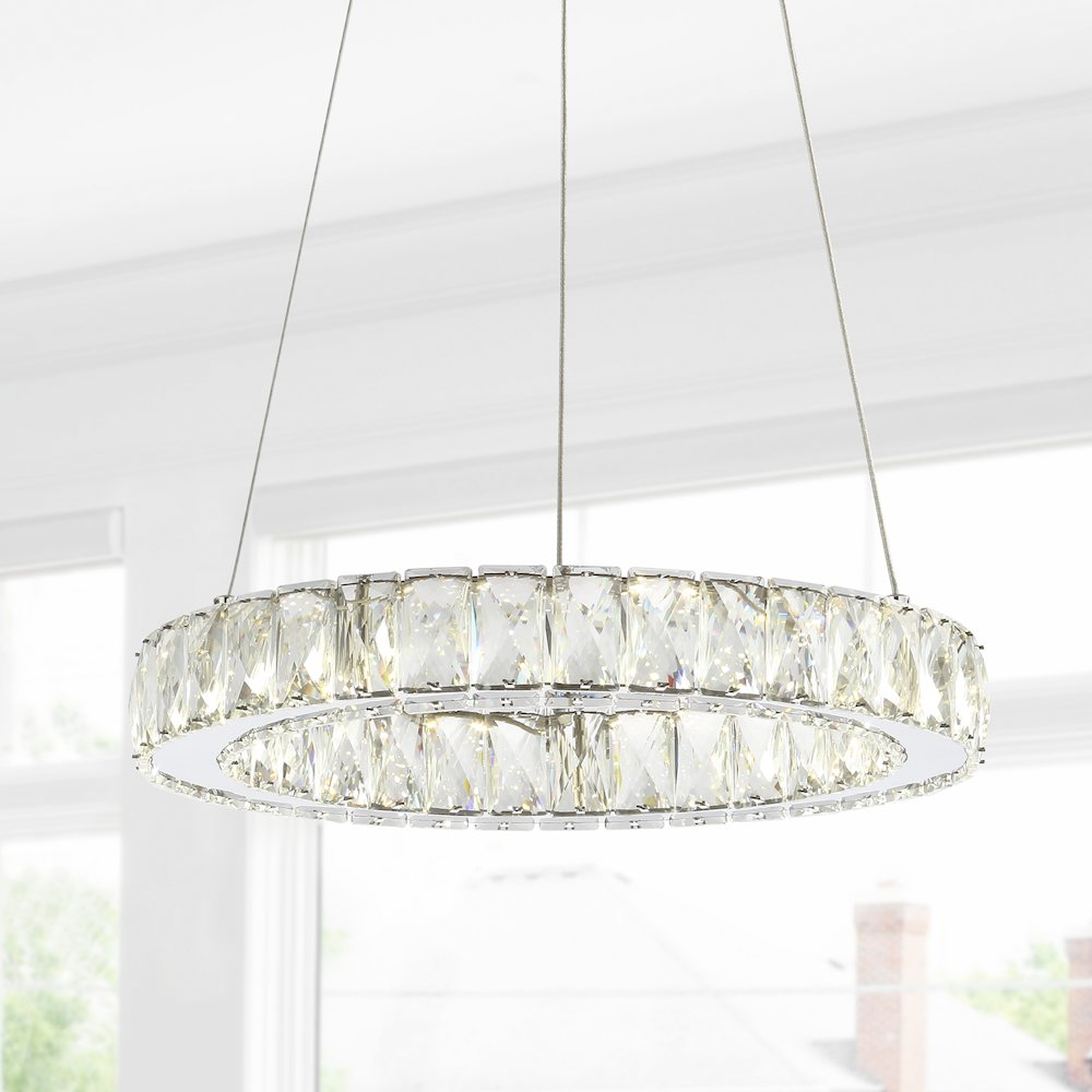 Reese Adjustable Integrated Led Metal/Crystal Pendant Pendant. Picture 15
