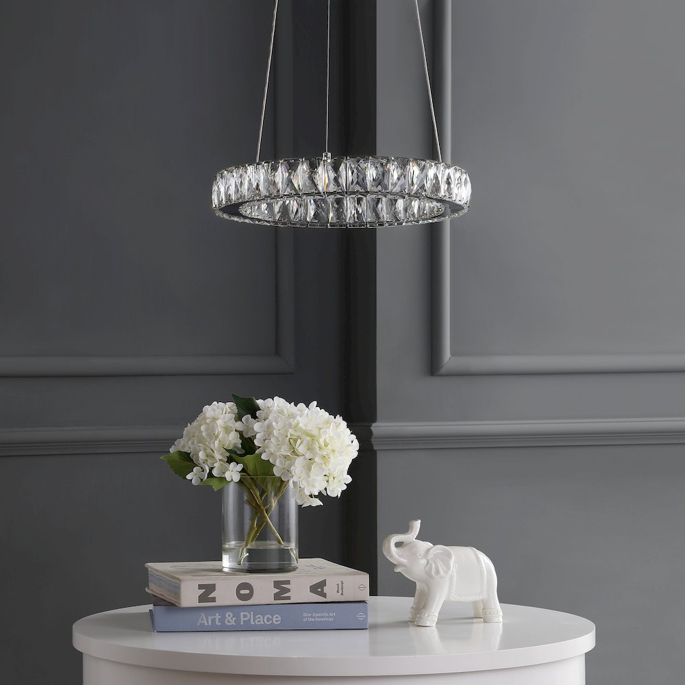Reese Adjustable Integrated Led Metal/Crystal Pendant Pendant. Picture 10
