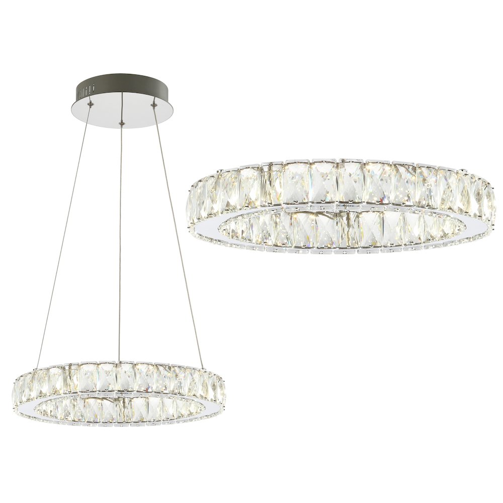 Reese Adjustable Integrated Led Metal/Crystal Pendant Pendant. Picture 12