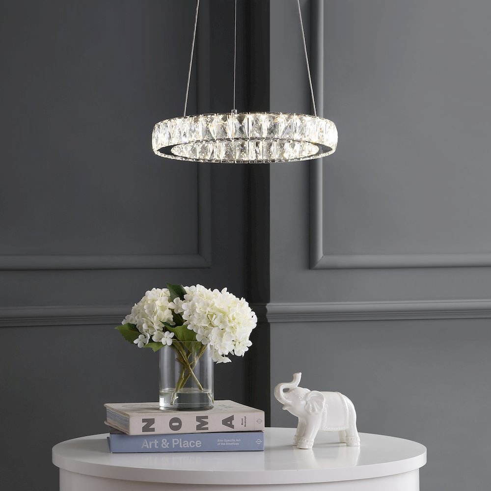Reese Adjustable Integrated Led Metal/Crystal Pendant Pendant. Picture 11