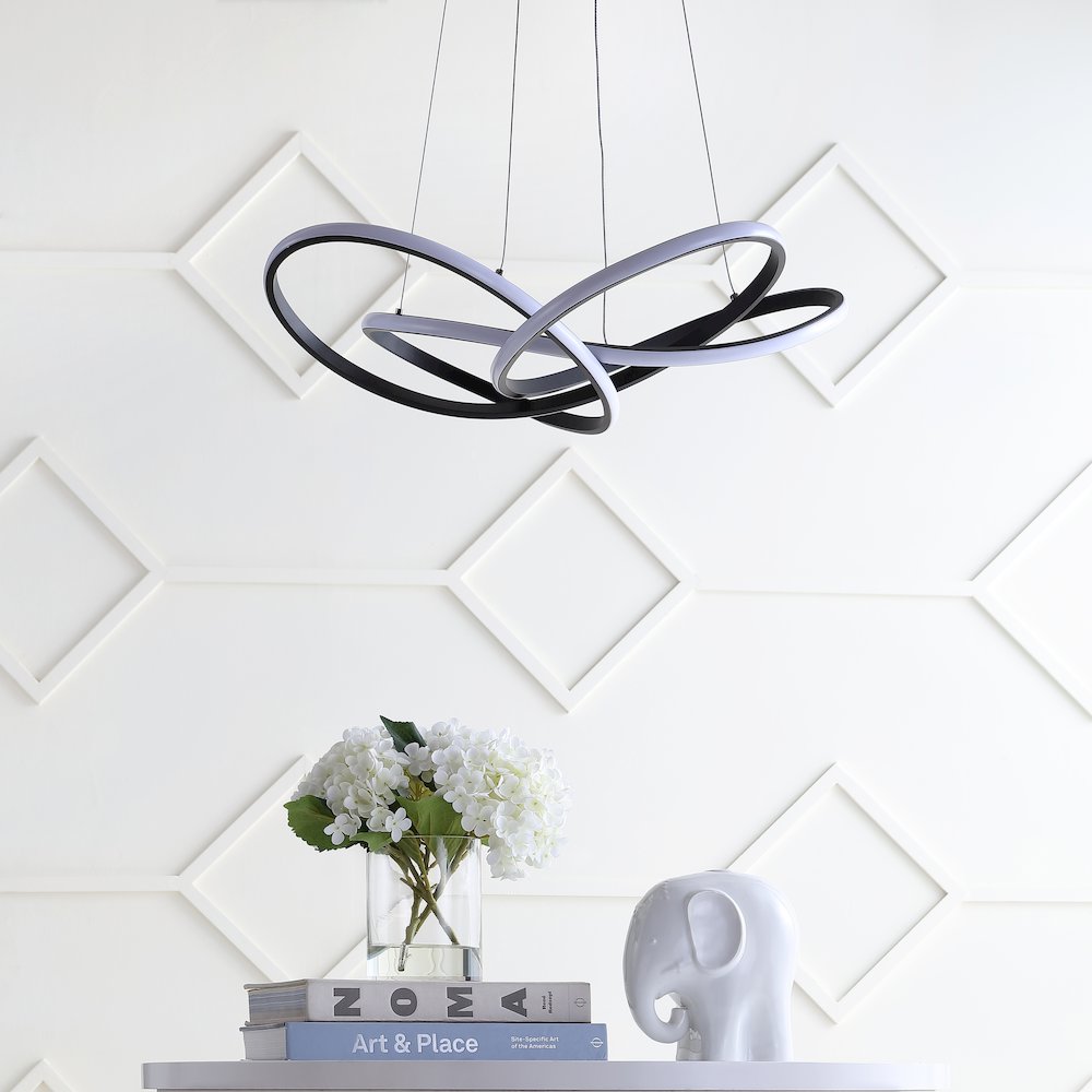 Alexia Abstract Integrated Led Metal Adjustable Pendant. Picture 7