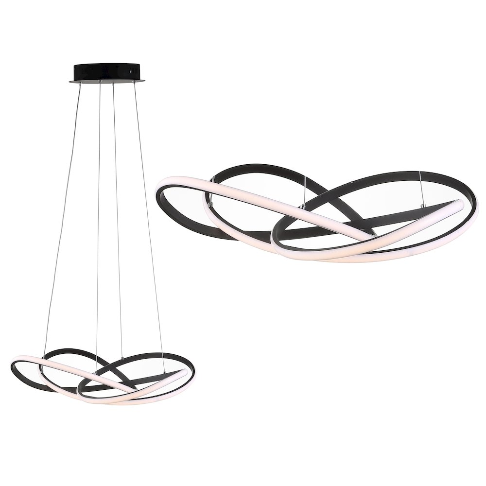 Alexia Abstract Integrated Led Metal Adjustable Pendant. Picture 8