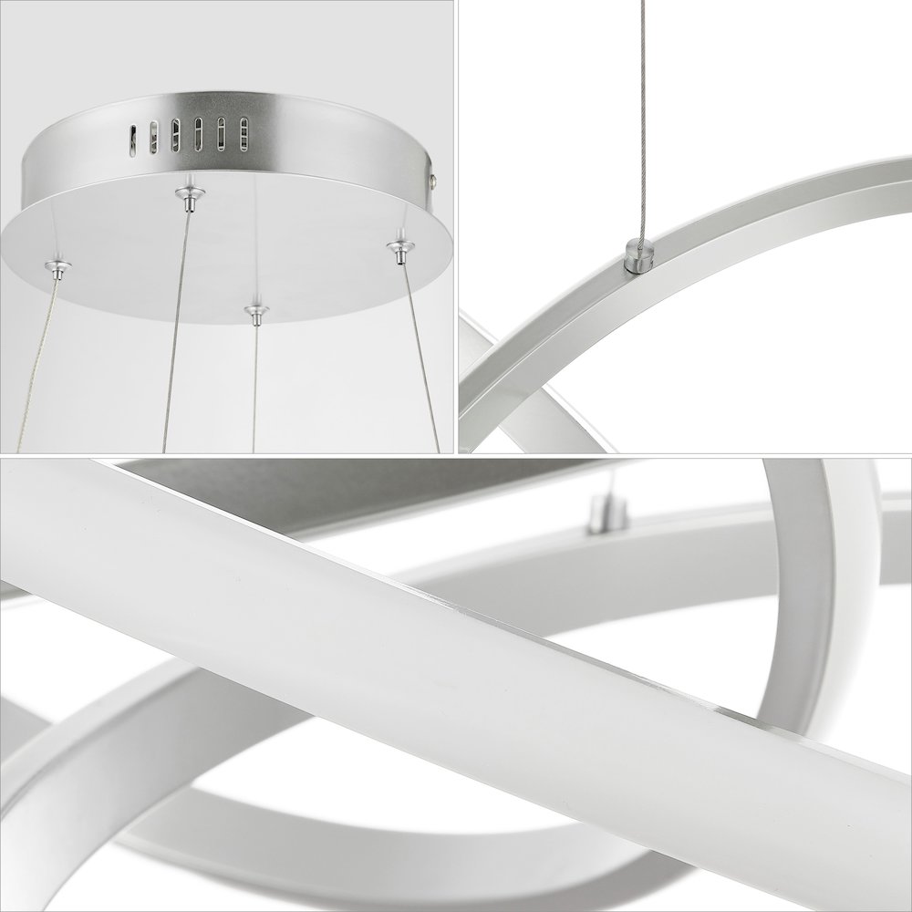 Alexia Abstract Integrated Led Metal Adjustable Pendant. Picture 5