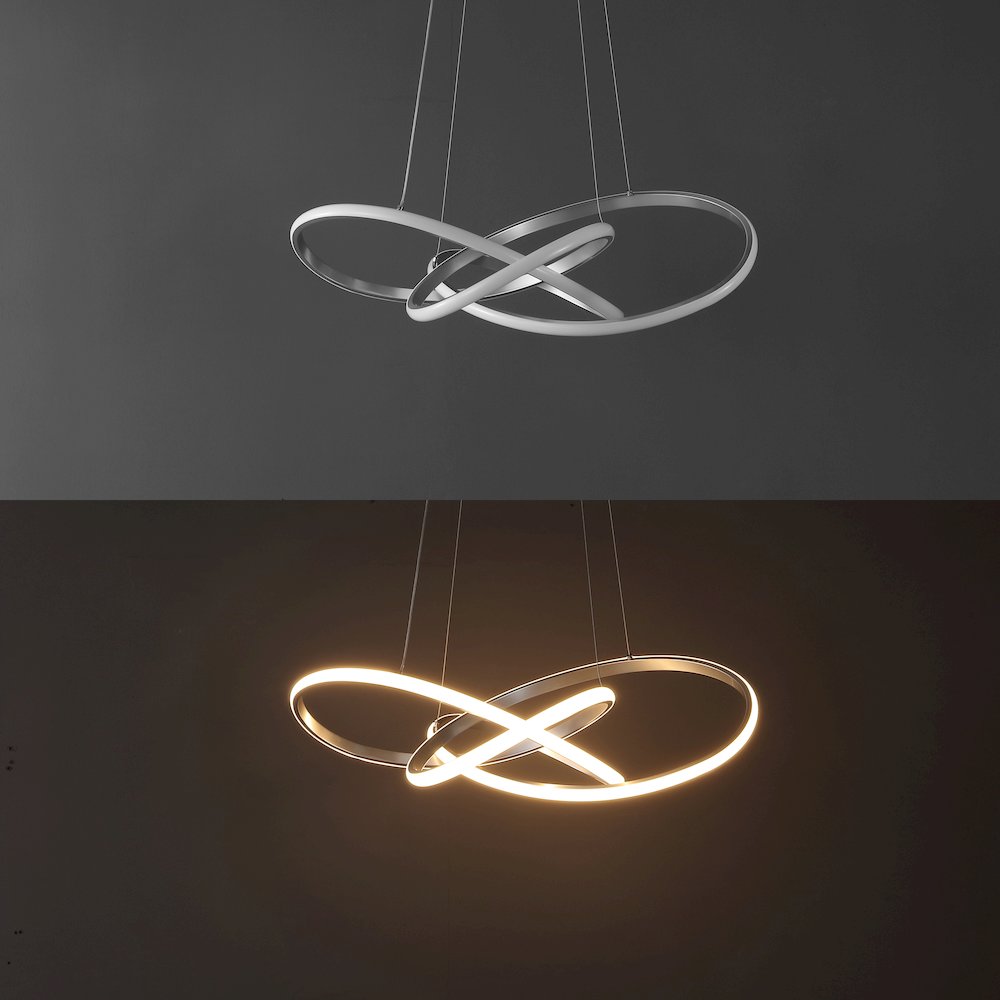 Alexia Abstract Integrated Led Metal Adjustable Pendant. Picture 7
