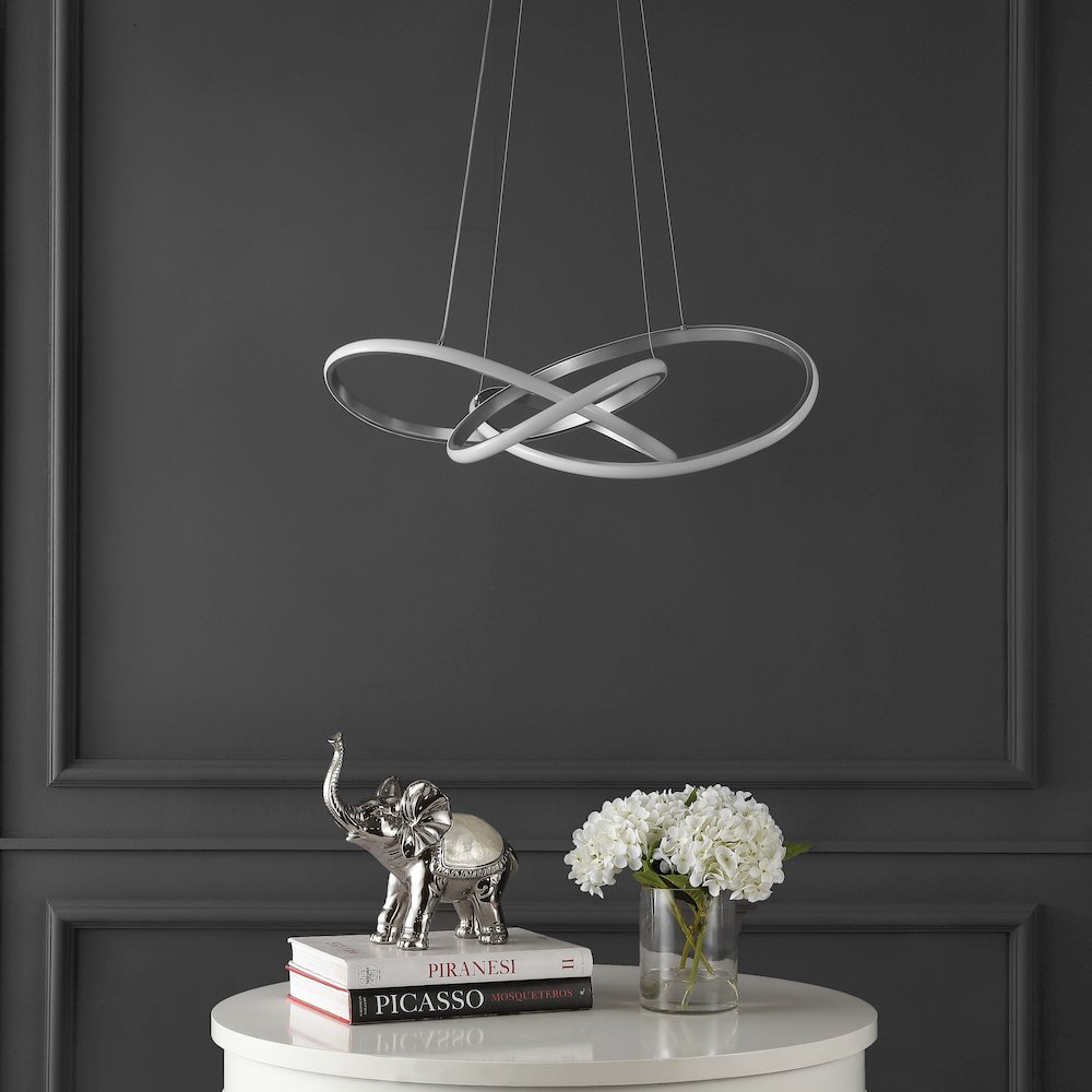 Alexia Abstract Integrated Led Metal Adjustable Pendant. Picture 2