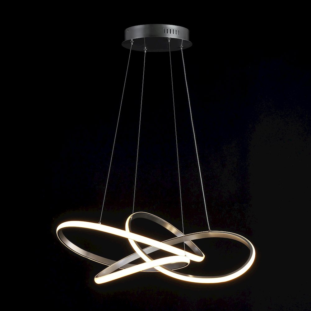 Alexia Abstract Integrated Led Metal Adjustable Pendant. Picture 3