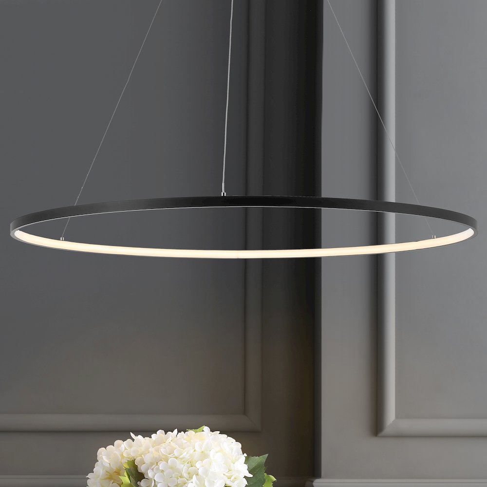 Brice Modern Contemporary Iron Integrated Led Pendant. Picture 8